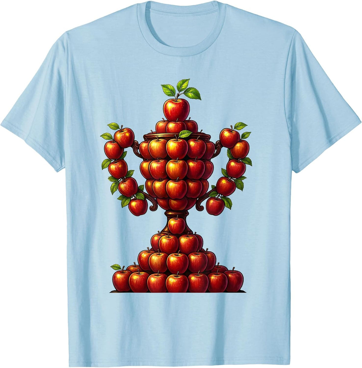 Men's Sped Teacher Apple Trophy Graphic Tee T-Shirt - Baby Blue