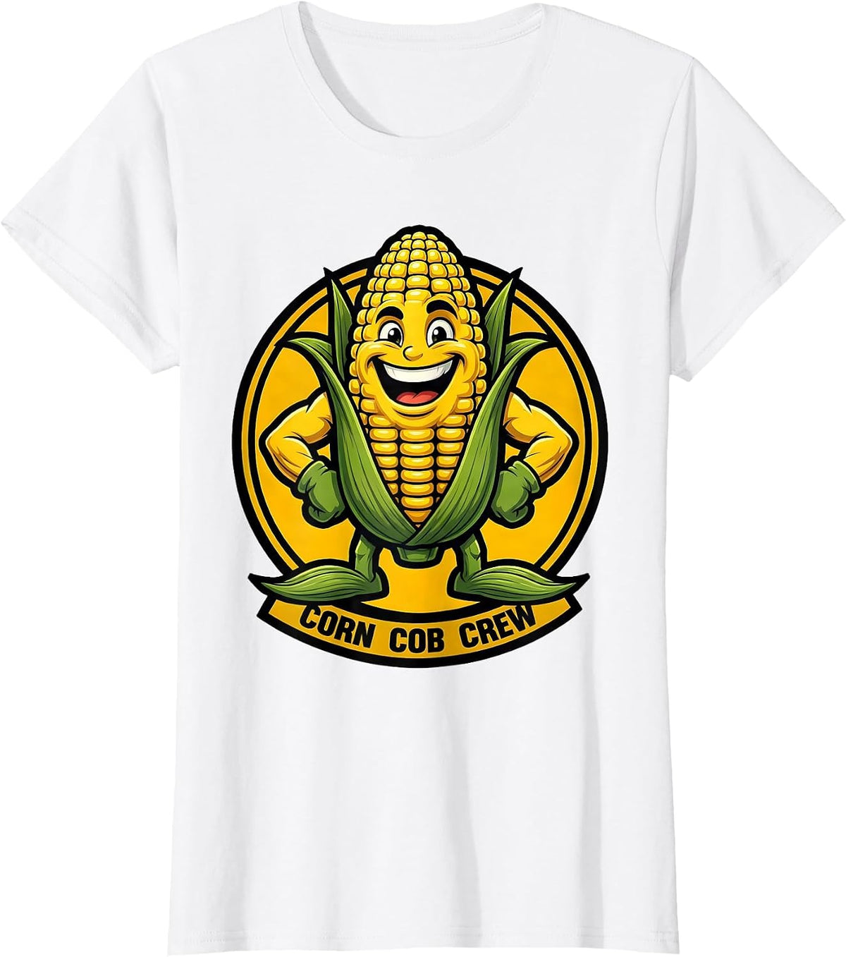 Corn Cob Crew Funny Corn Lover Farming Humor T-Shirt - White