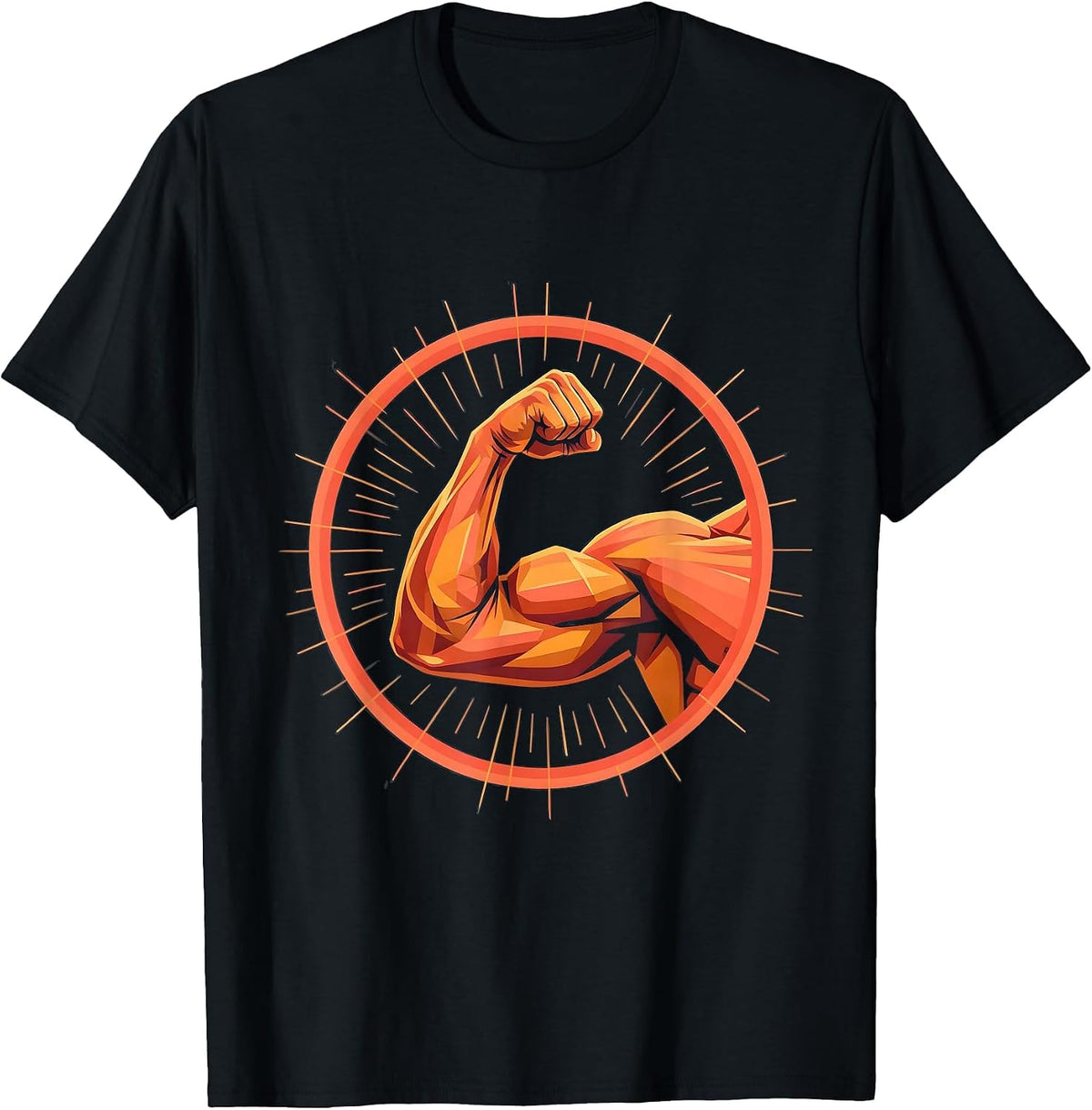 Men's Physical Therapy Bicep Curl Graphic T-Shirt - Black
