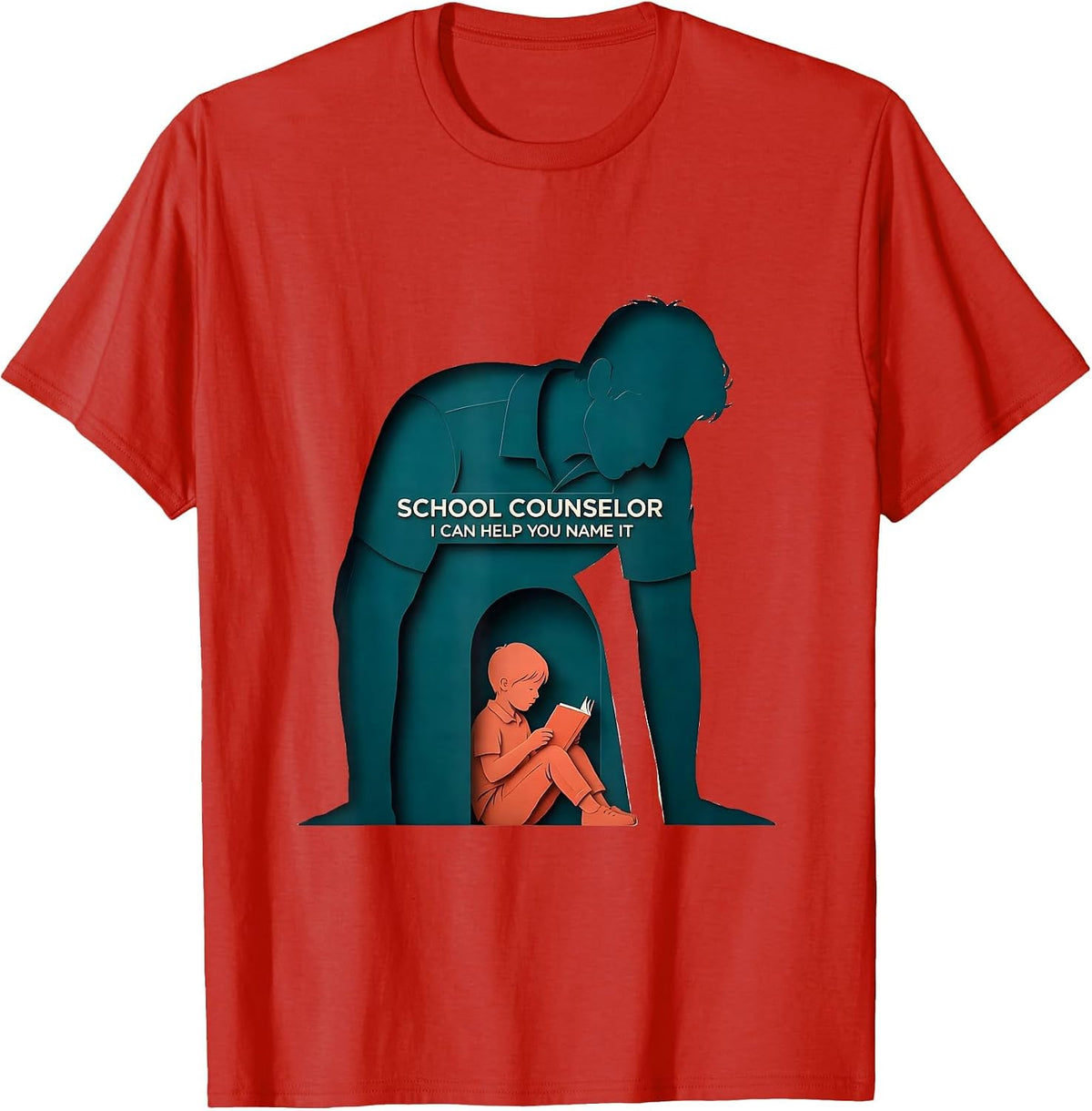 Men's School Counselor I Can Help You Name It Funny T-Shirt - Red