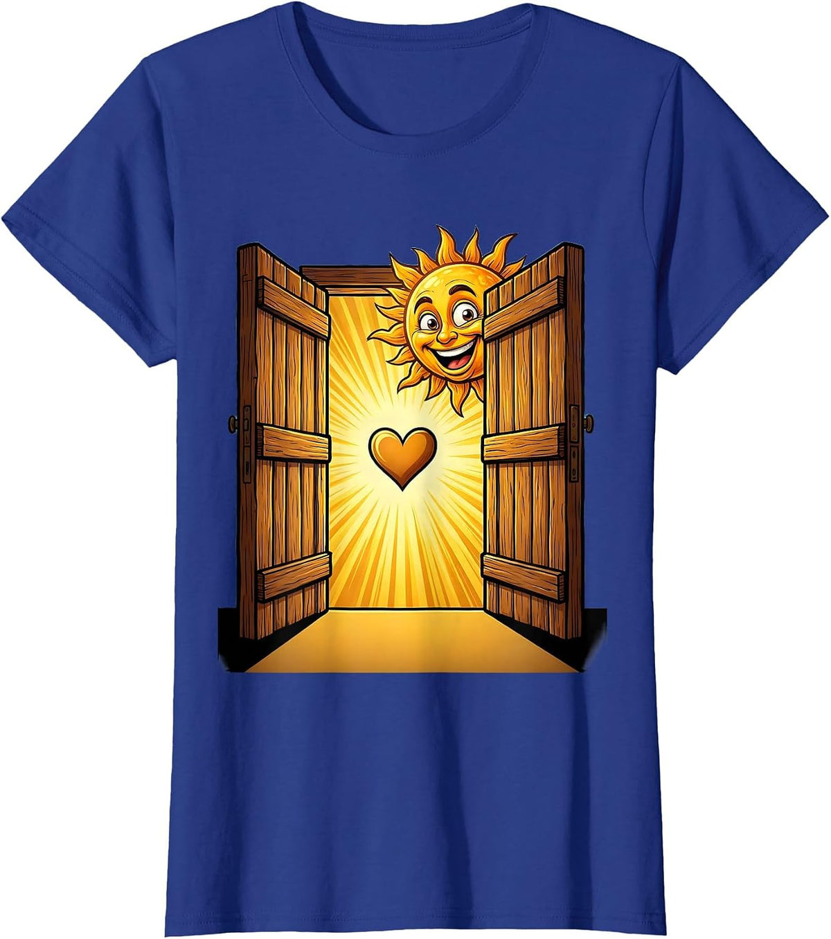 Women's School Counselor Open Door Sunlight Graphic T-Shirt - Royal Blue