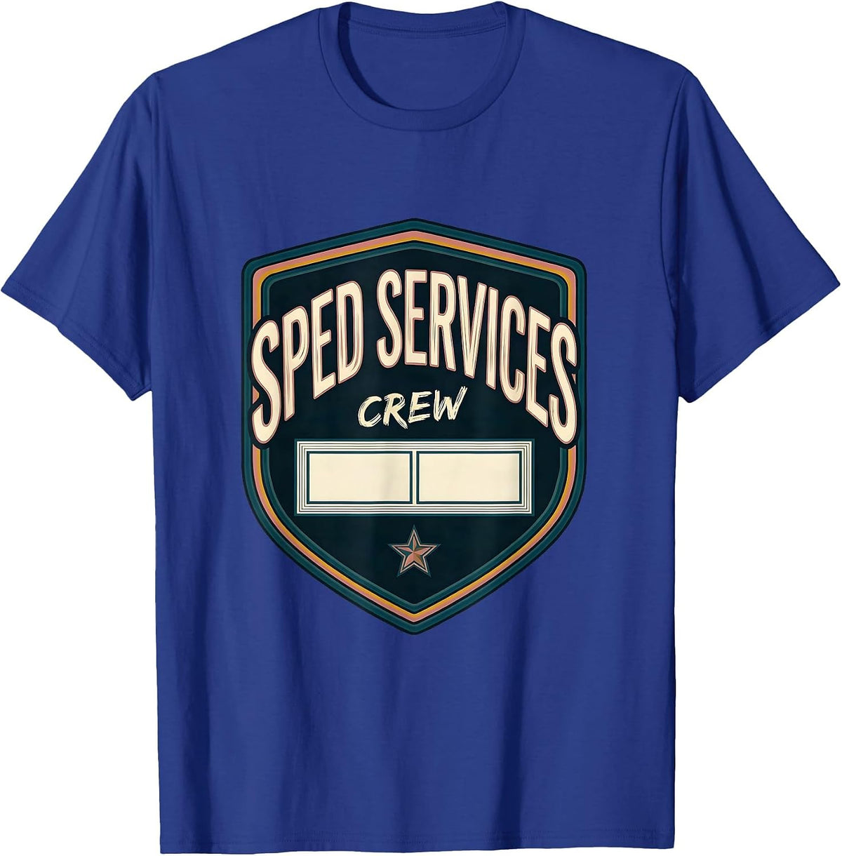 SPED Services Crew Special Education Teacher Appreciation T-Shirt - Royal Blue