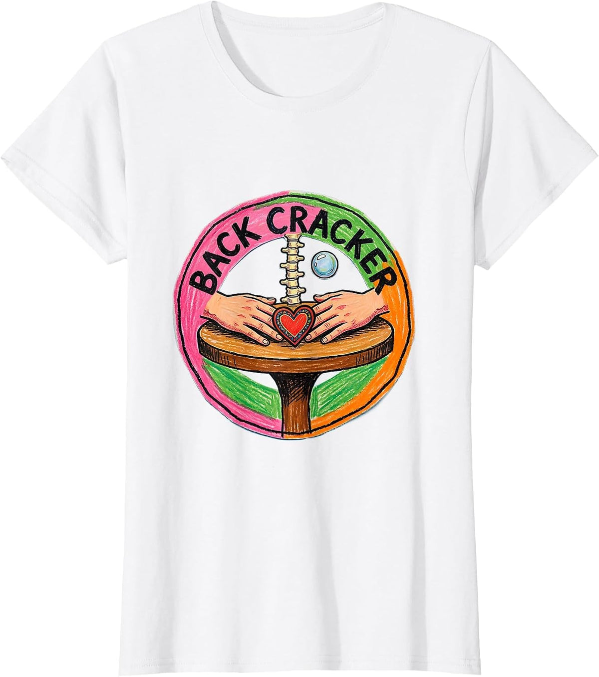 Women's Adjusting Table Chiropractic Humor Chiro Squad T-Shirt - White