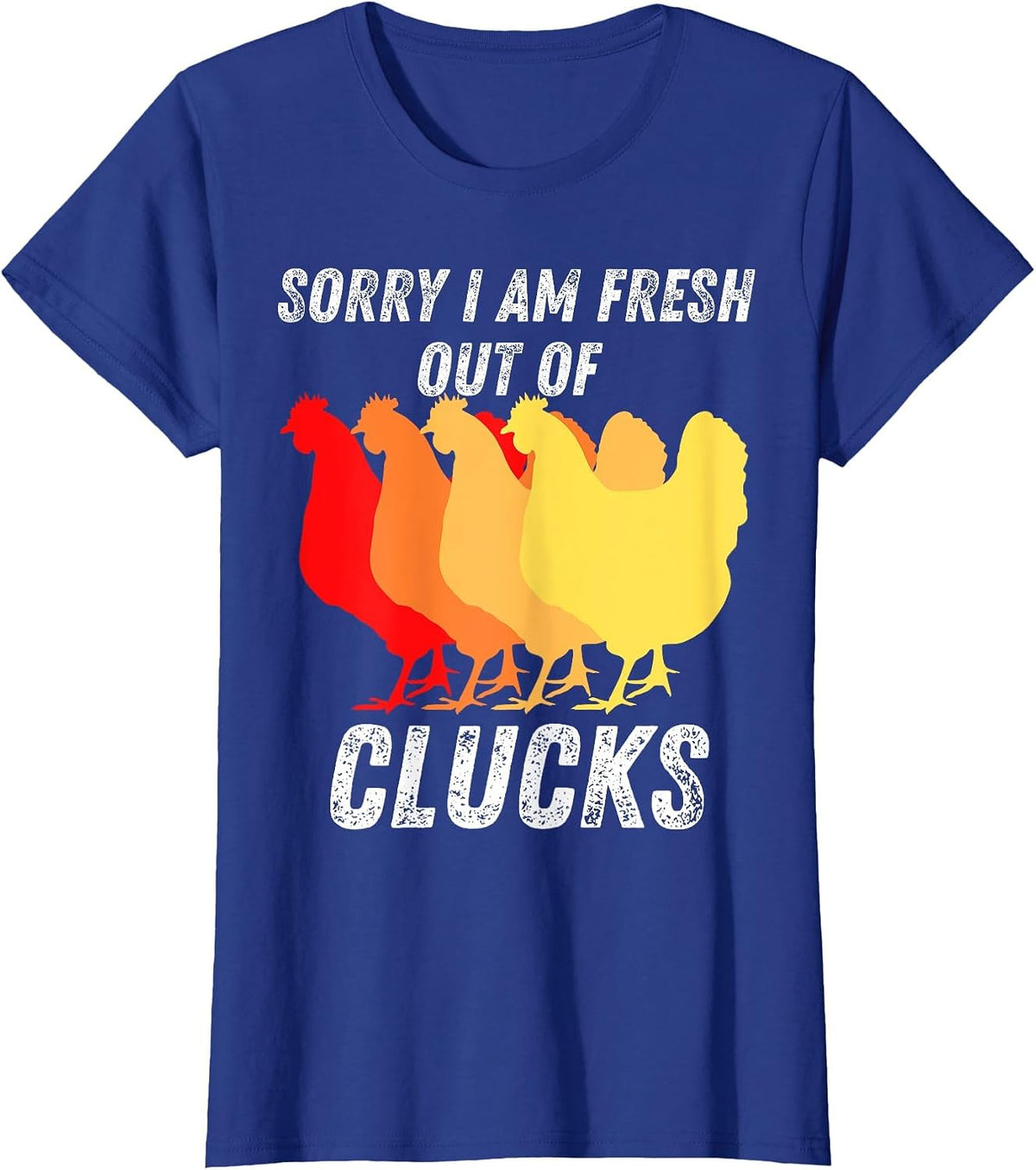 I Dont Give a Cluck Shirt for Chicken Lover Funny Chicken T-Shirt - Royal Blue