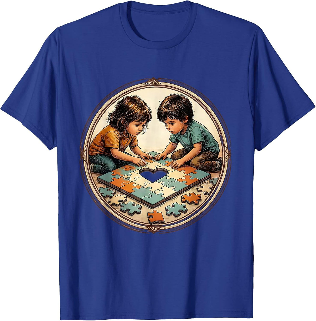 SPED Teacher Puzzle Collaboration Graphic T-Shirt - Royal Blue