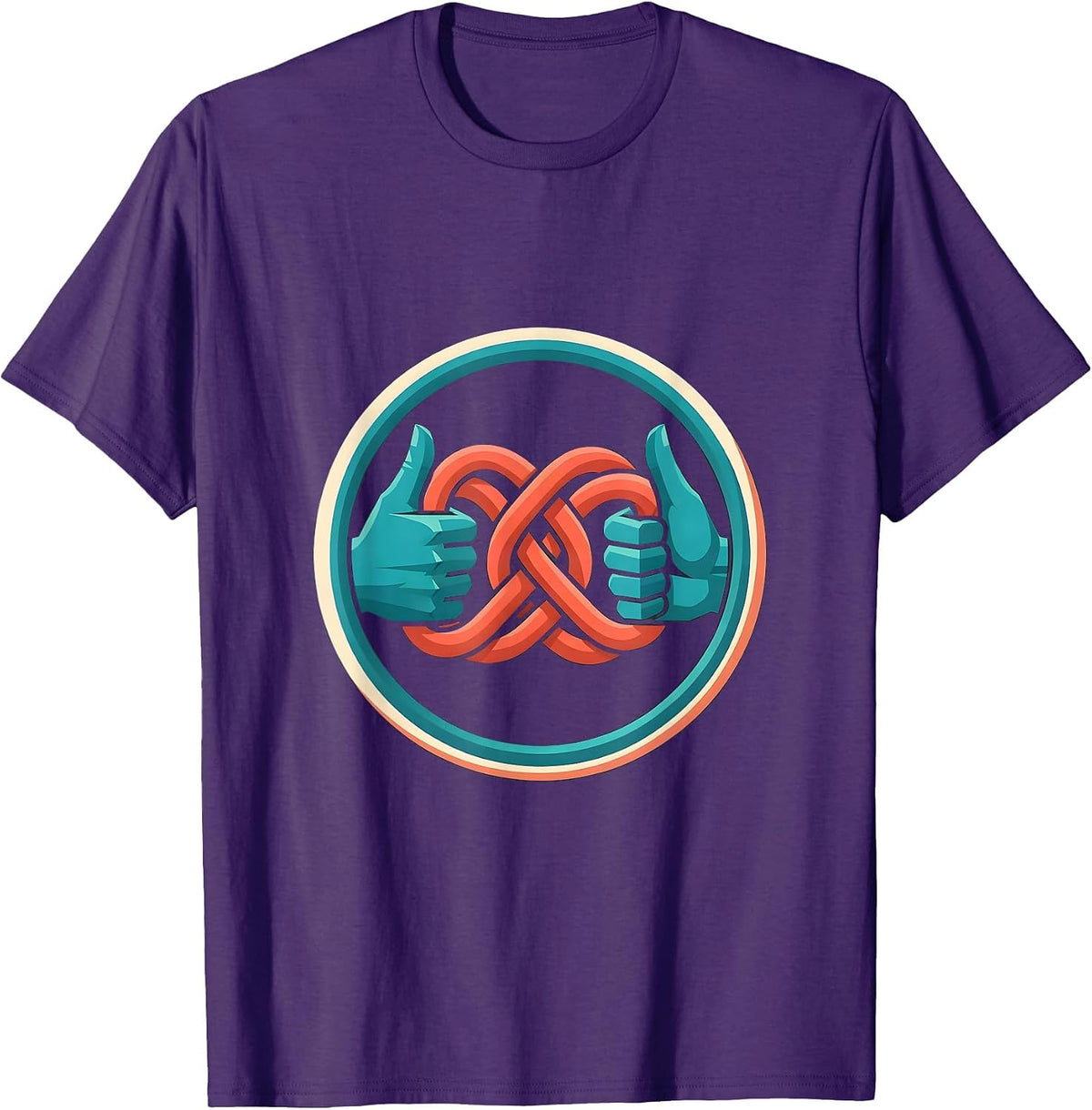 Men's Physical Therapy Muscle Knot Massage Illustration T-Shirt - Purple