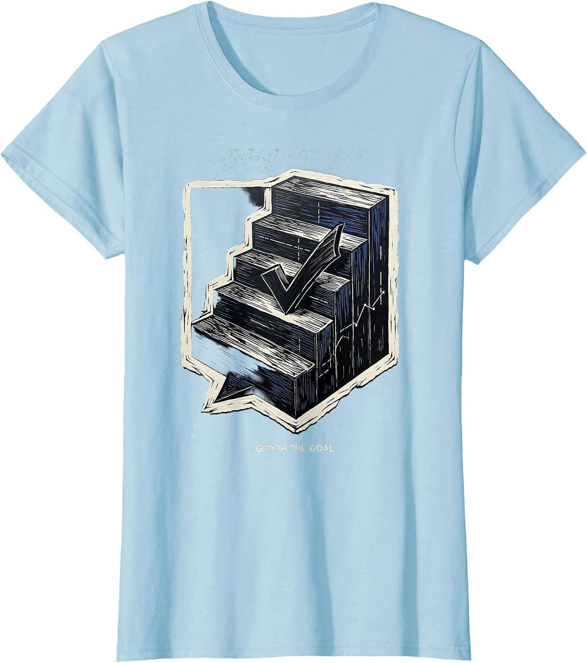Women's I Graph The Goal Funny Special Education Teacher SPED Humor T-Shirt - Baby Blue