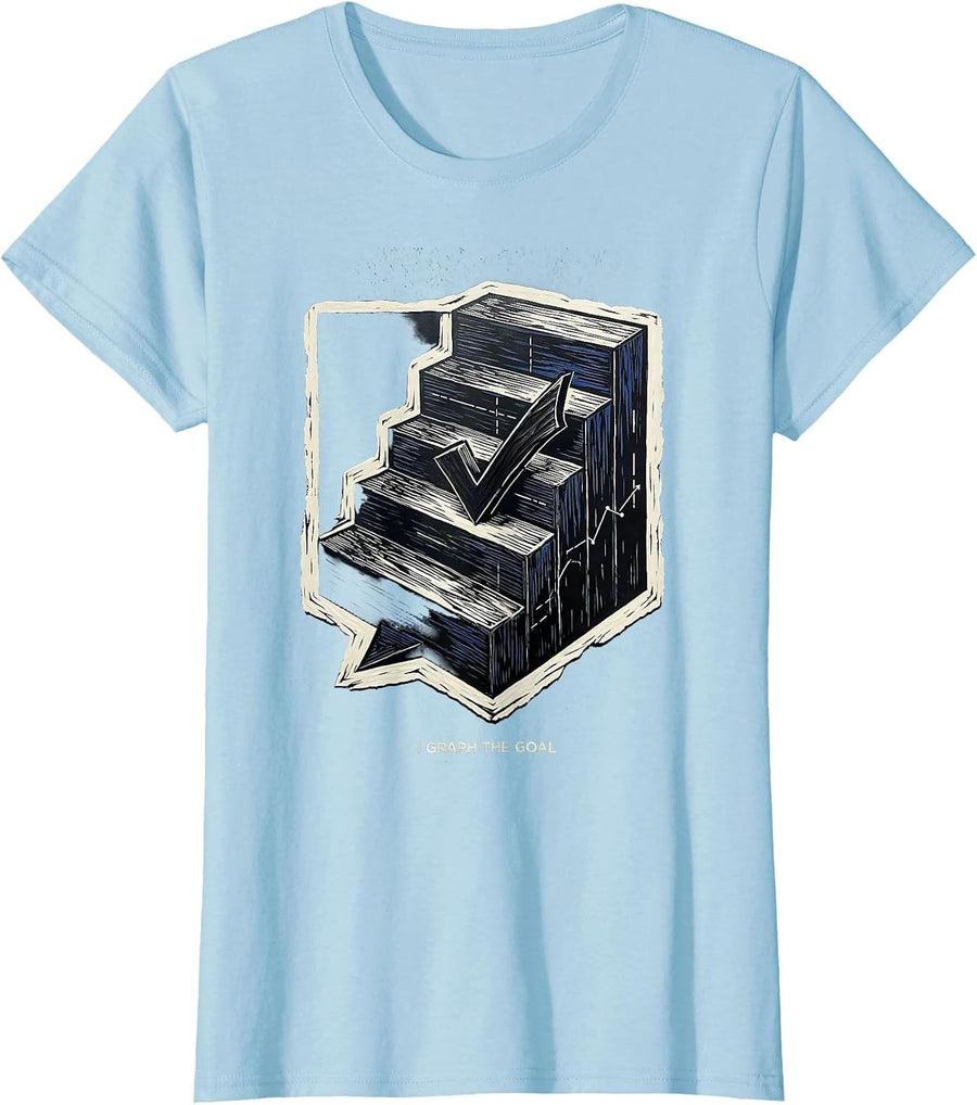 Women's I Graph The Goal Funny Special Education Teacher SPED Humor T-Shirt - Baby Blue