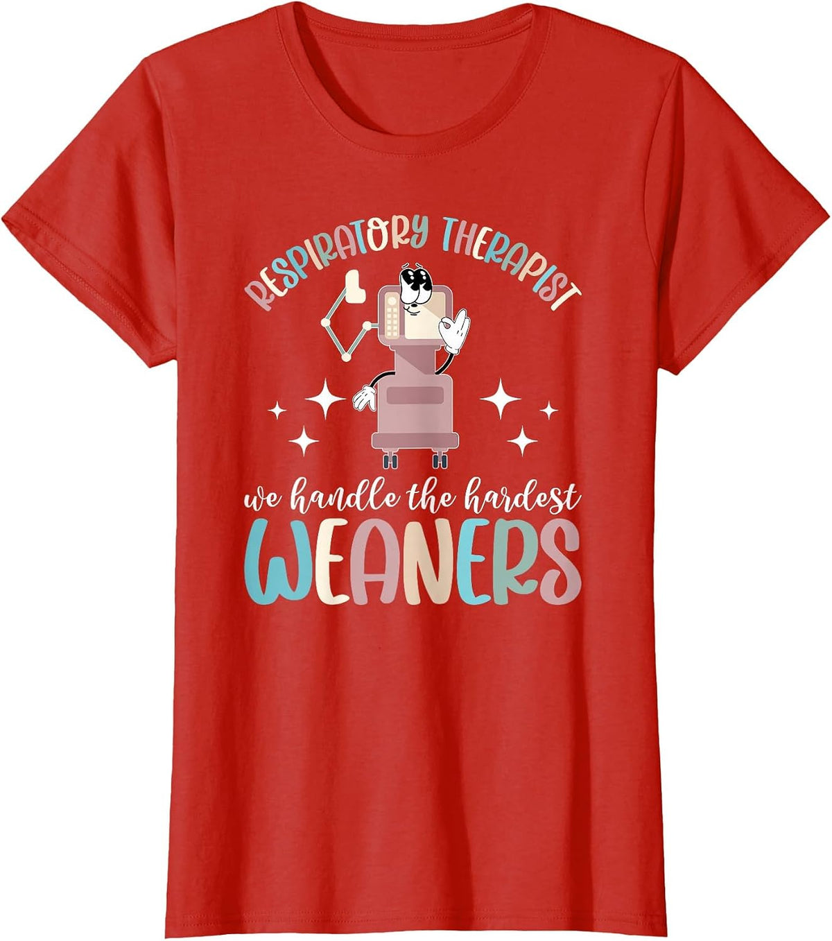 Respiratory Therapist T-Shirt Funny RT Tee Respiratory Therapy Week Gift Shirt - Red