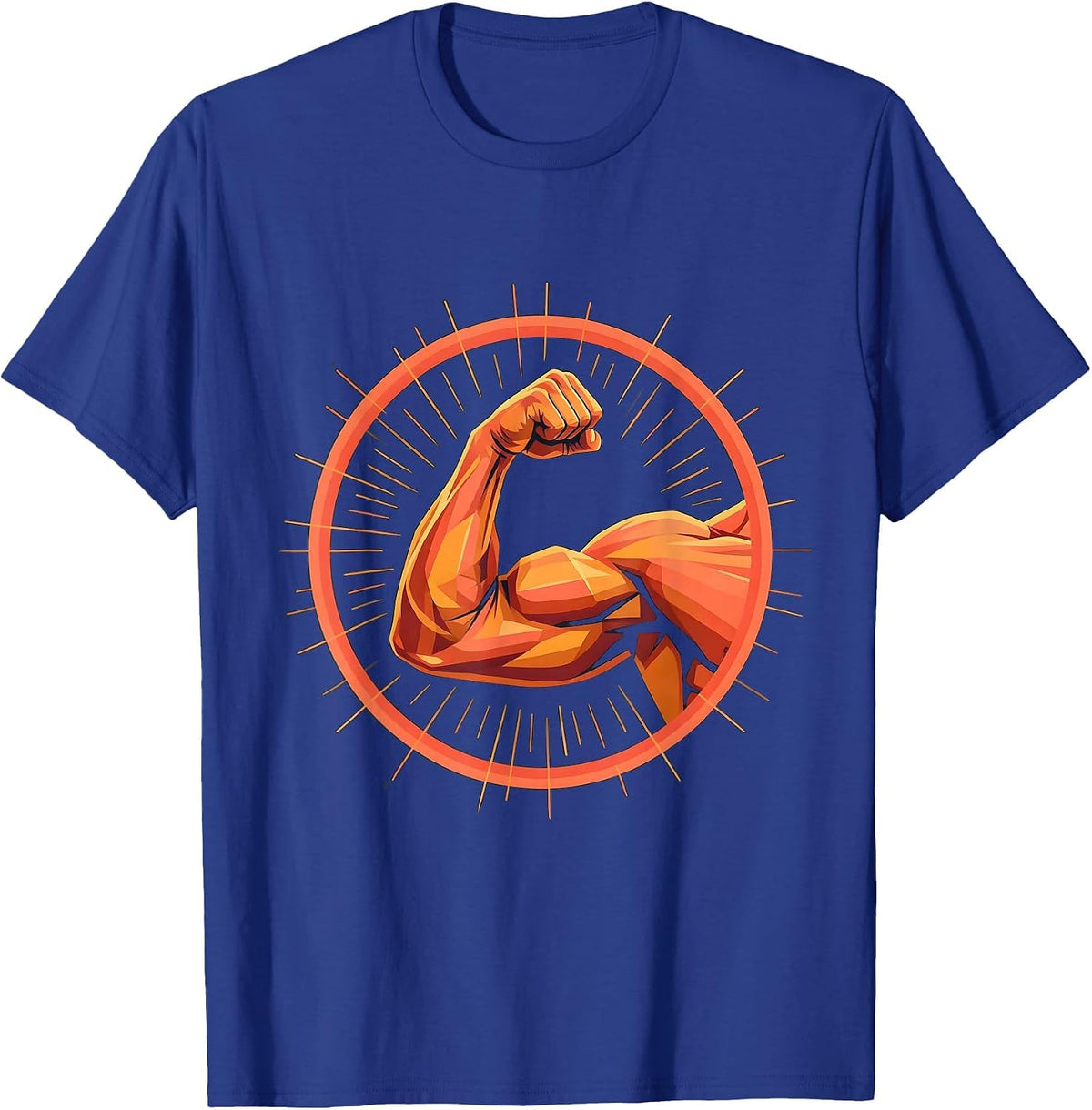 Men's Physical Therapy Bicep Curl Graphic T-Shirt - Royal Blue