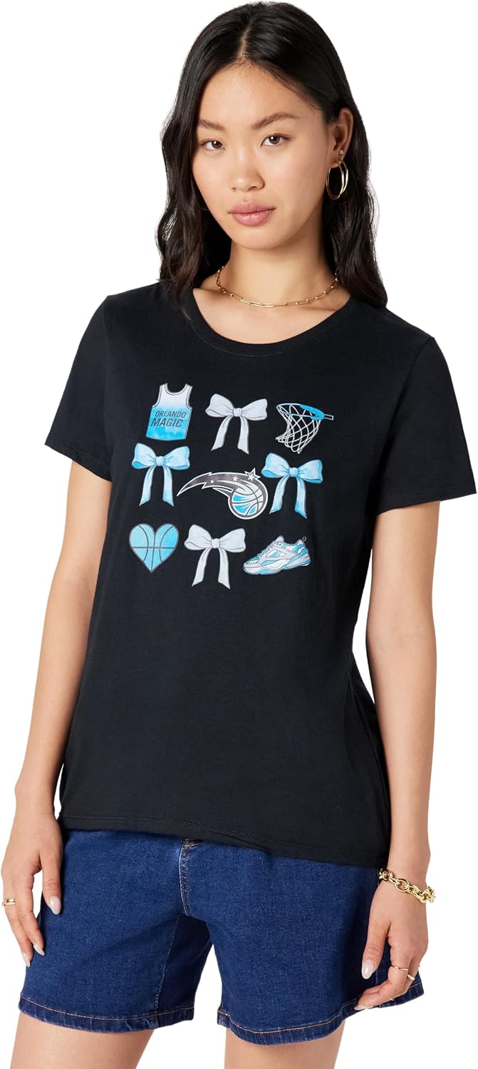 NBA Orlando Magic Bow Grid T-Shirt - Silver Grey