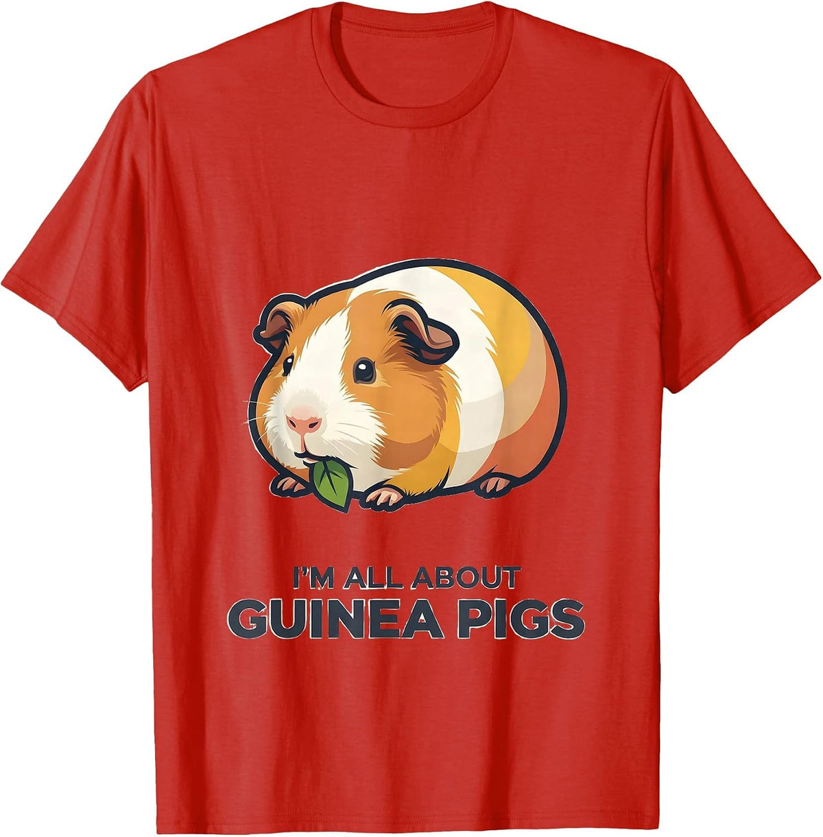 Men's I’m All About Guinea Pigs Funny Pig Lover Gift for Kids T-Shirt - Red