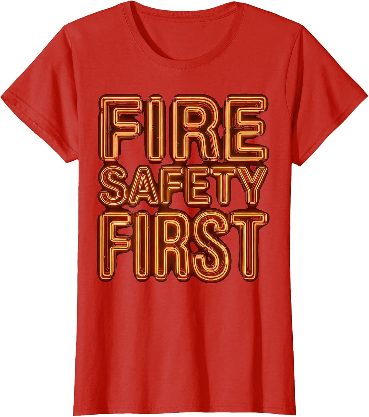 Fire Safety First Fire Resistant Men's Design T-Shirt - Red
