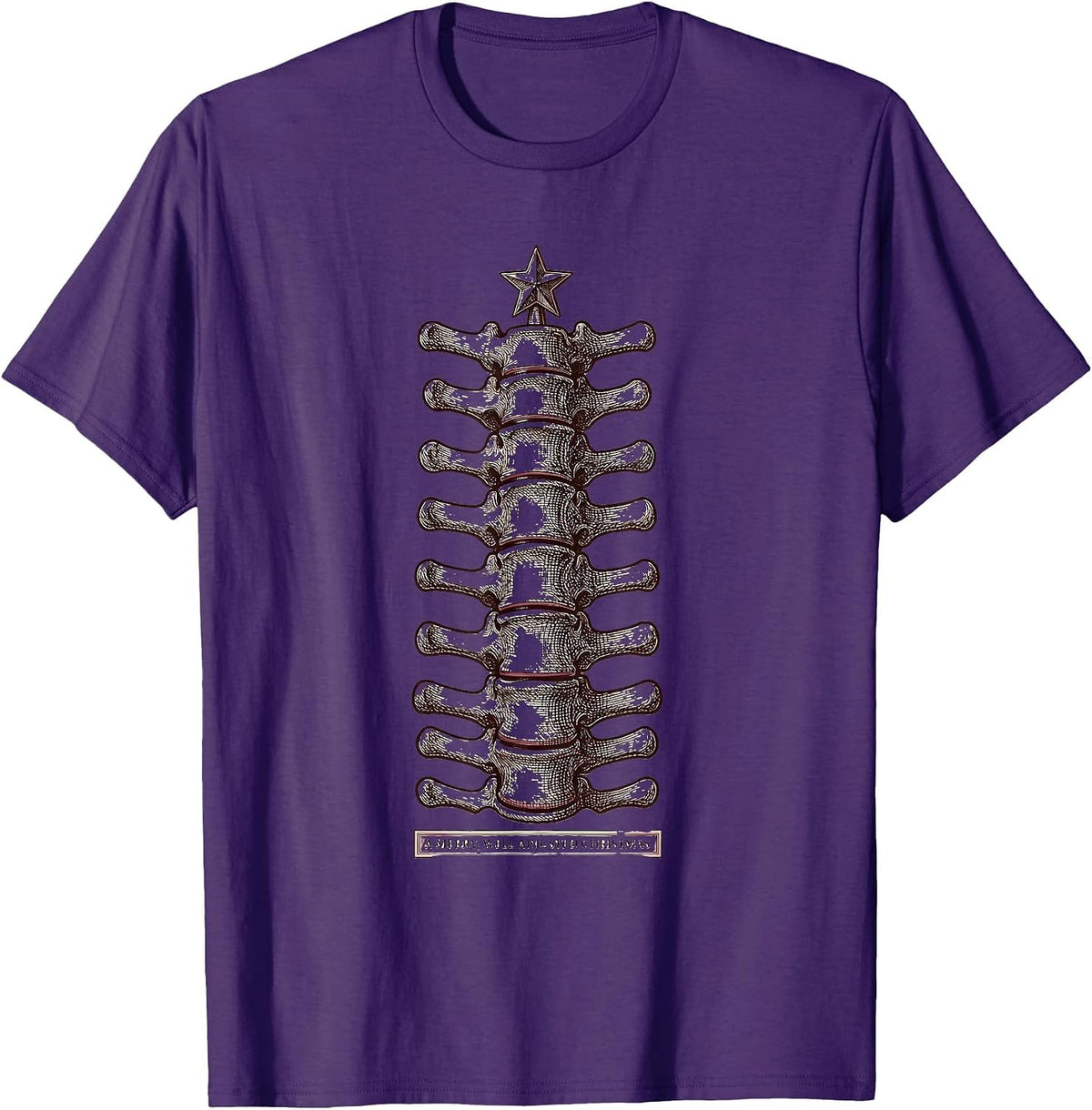 Men's A Merry Well Adjusted Christmas Funny Chiropractor T-Shirt - Purple