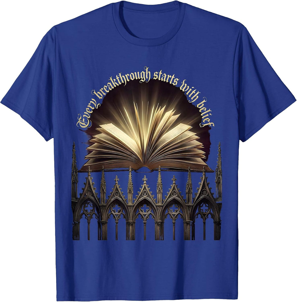 Men's Sped Teacher Every Breakthrough Starts With Belief T-Shirt - Royal Blue