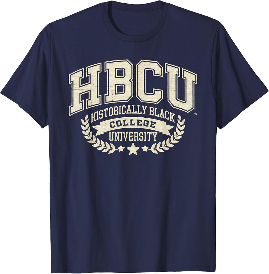 Support HBCU I Heart My HBCU Black History Student Pride T-Shirt - Navy Blue