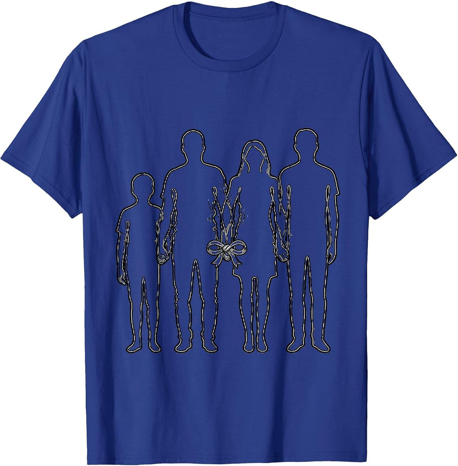 Linked Family Silhouettes Parkinson's Awareness Support T-Shirt - Royal Blue