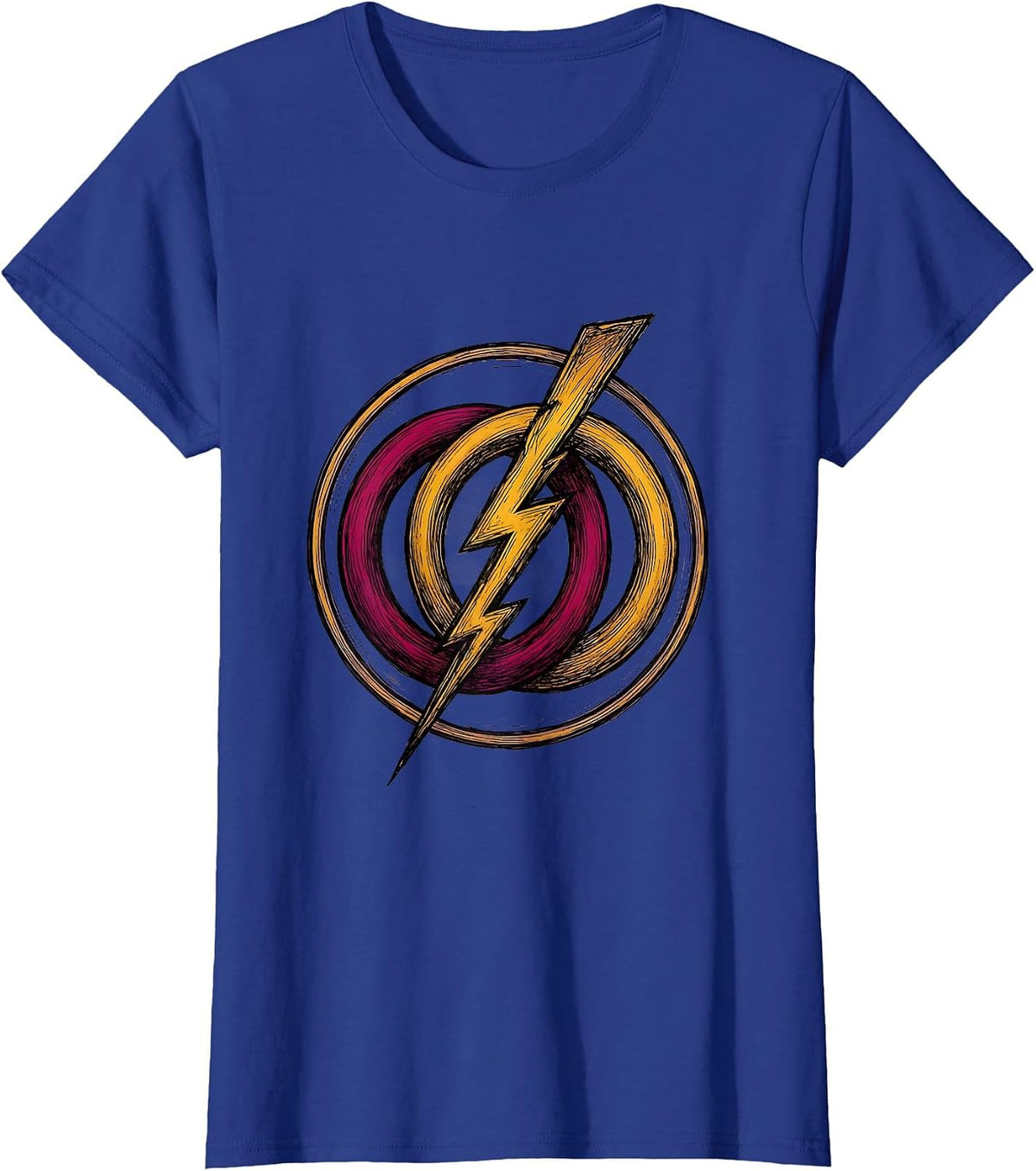 Women's Double Venus Lightning Bolt Lesbian Pride Graphic T-Shirt - Royal Blue