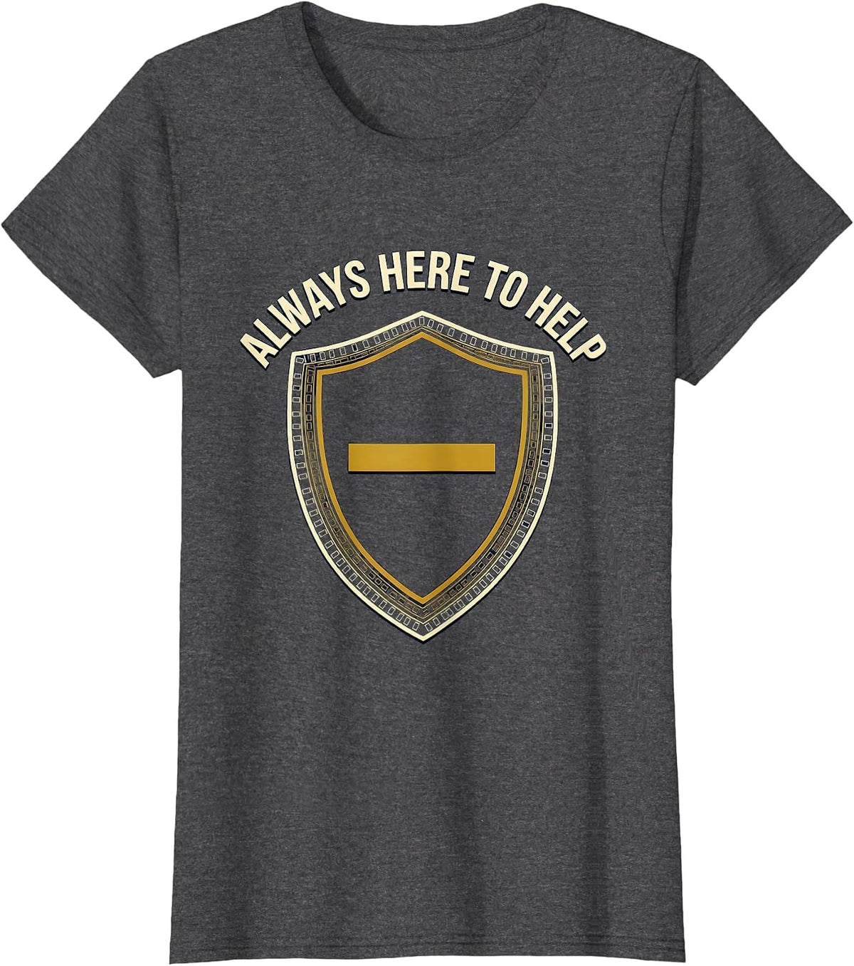 Women's Always Here To Help School Counselor Student Support Team T-Shirt - Dark Heather Grey