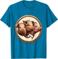 Sealed Pig Badge Guinea Pig Lover Funny Pet Humor T-Shirt - Sapphire Blue