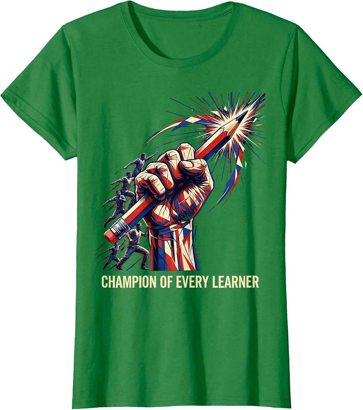 Champion of Every Learner Special Education Design T-Shirt - Kelly Green