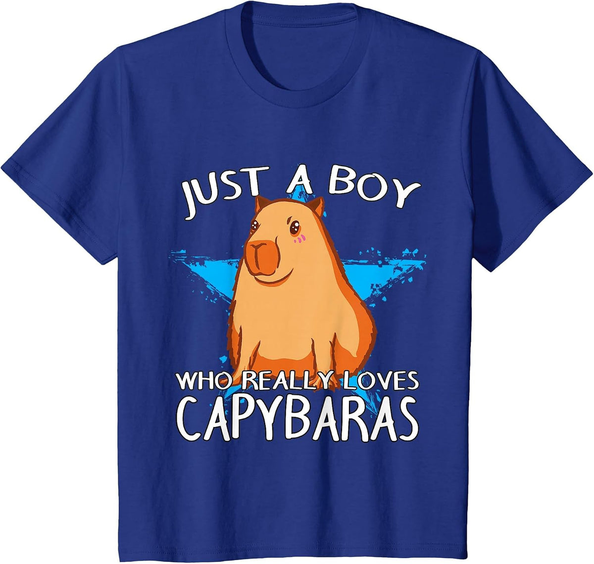 Capivara Capiguara Fercho Boy Who Really Loves Capybaras T-Shirt - Royal Blue