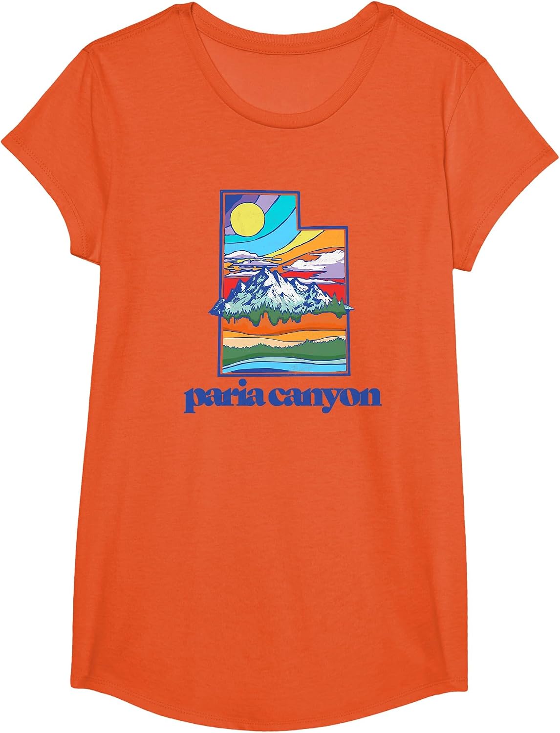Paria Canyon Utah Vintage Nature Outdoor Graphic T-Shirt - Girls Orange