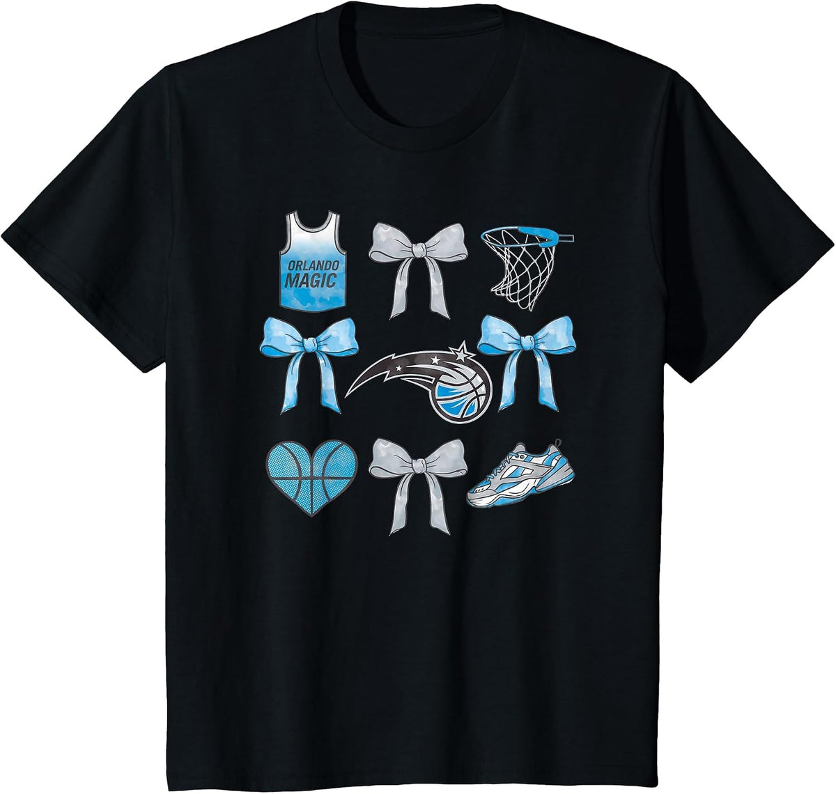 NBA Orlando Magic Bow Grid T-Shirt - Black