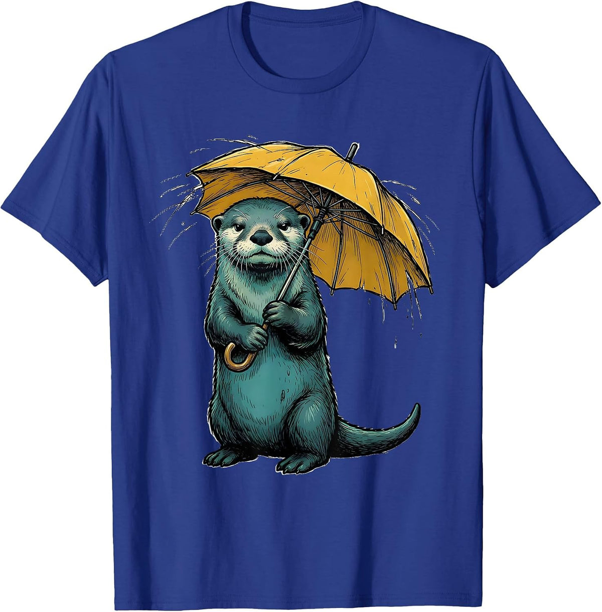 Sea Otter Marker Outline Funny Otter Lover Gifts T-Shirt - Royal Blue