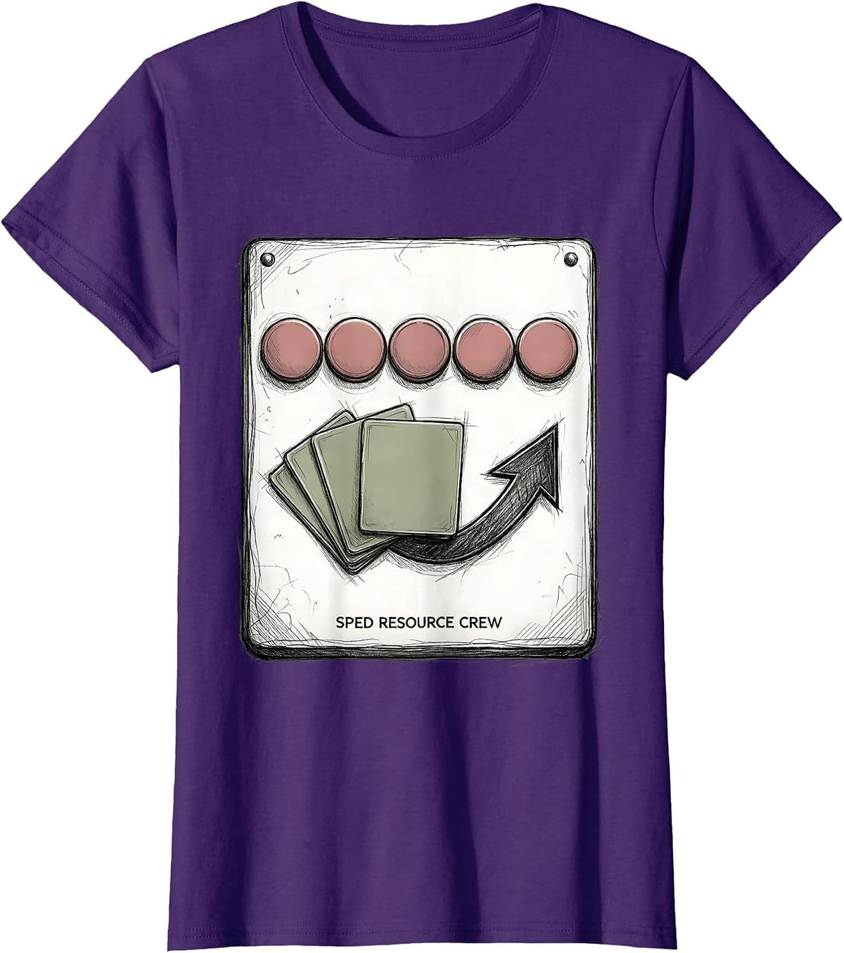 Women's SPED Resource Crew Special Education Teacher Squad Pride T-Shirt - Purple