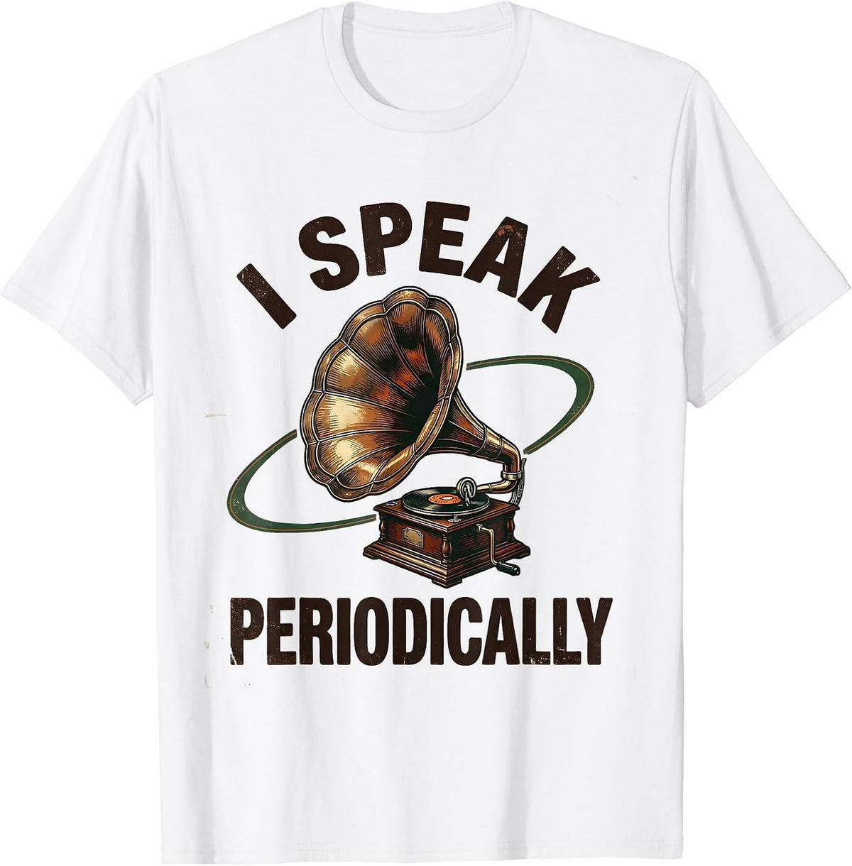 Men's I Speak Periodically Vintage Science Humor Chemistry Nerd T-Shirt - White