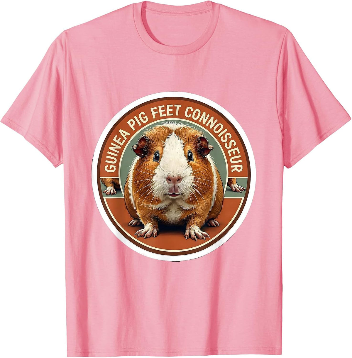 Men's Guinea Pig Feet Connoisseur Funny Pet Lover Cavy Owner T-Shirt - Pink