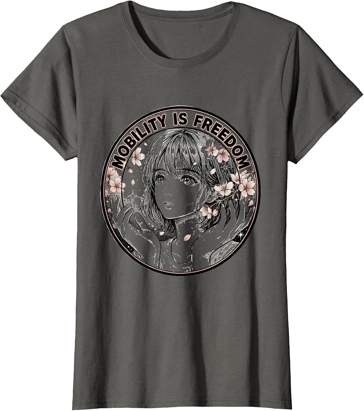 Women's Mobility Is Freedom Physical Therapy Design T-Shirt - Asphalt Grey