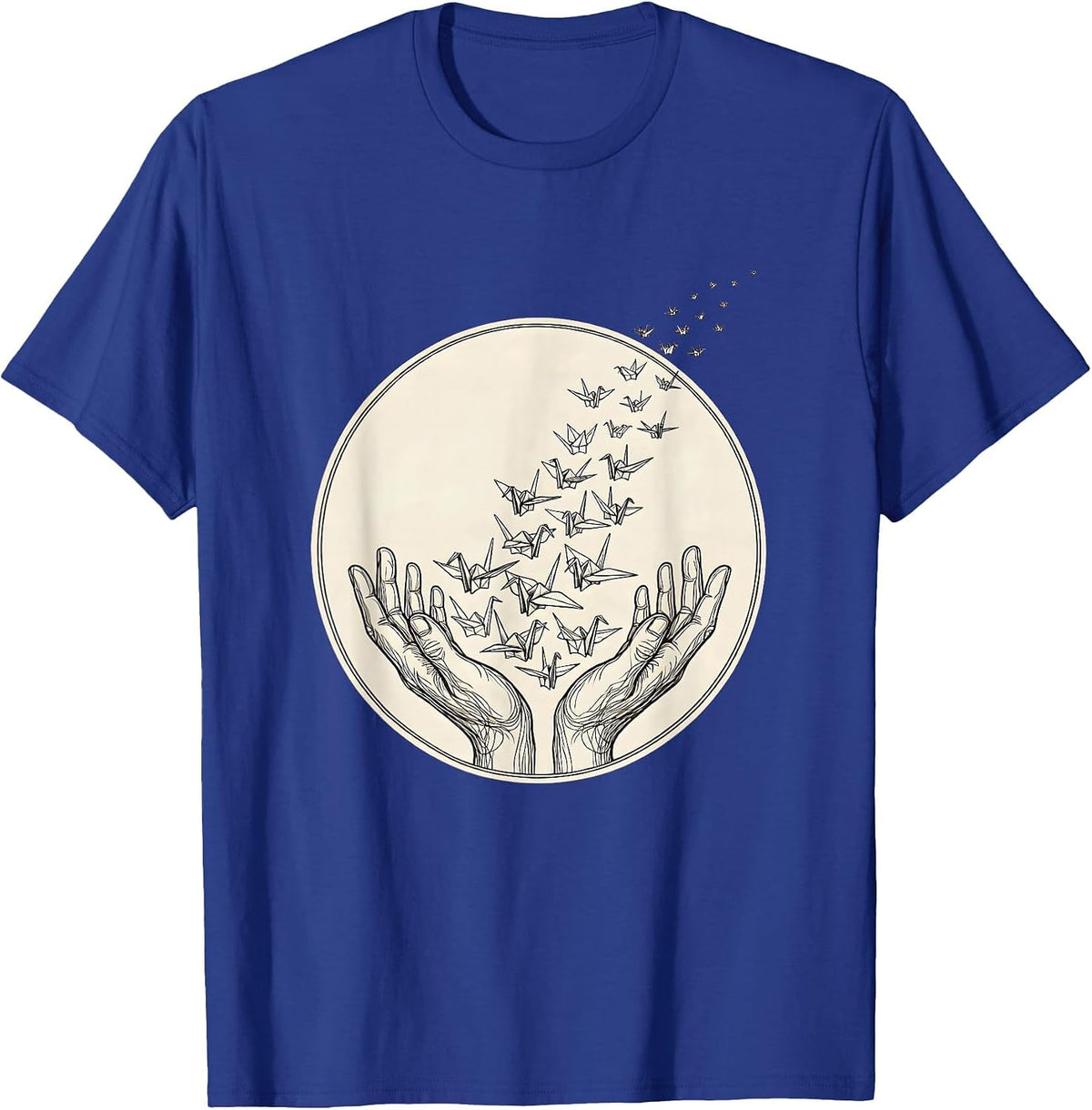 Men's Autism Awareness Paper Cranes Release Graphic T-Shirt - Royal Blue