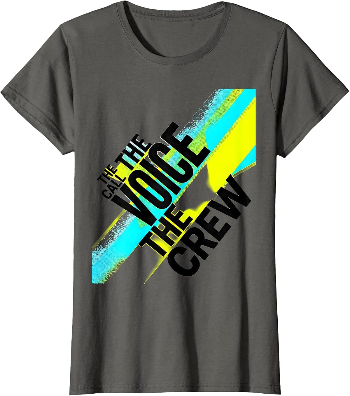 Women's The Call The Voice The Crew First Responder Tribute Flag T-Shirt - Asphalt Grey