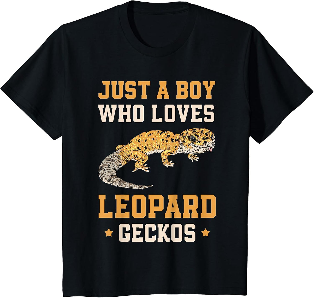 Just A Boy Who Loves Leopard Geckos T-Shirt - Black