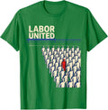 Men's Labor United Geometric Union Worker Solidarity Pride T-Shirt - Kelly Green