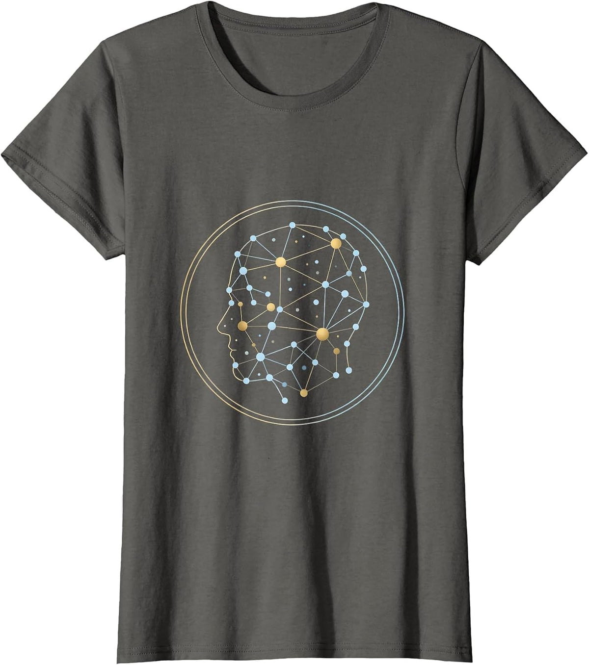 Women's Autism Neural Constellation Glow Graphic T-Shirt - Asphalt Grey
