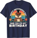 Groundhog Day Birthday Party Funny Happy Groundhog Day T-Shirt - Navy Blue