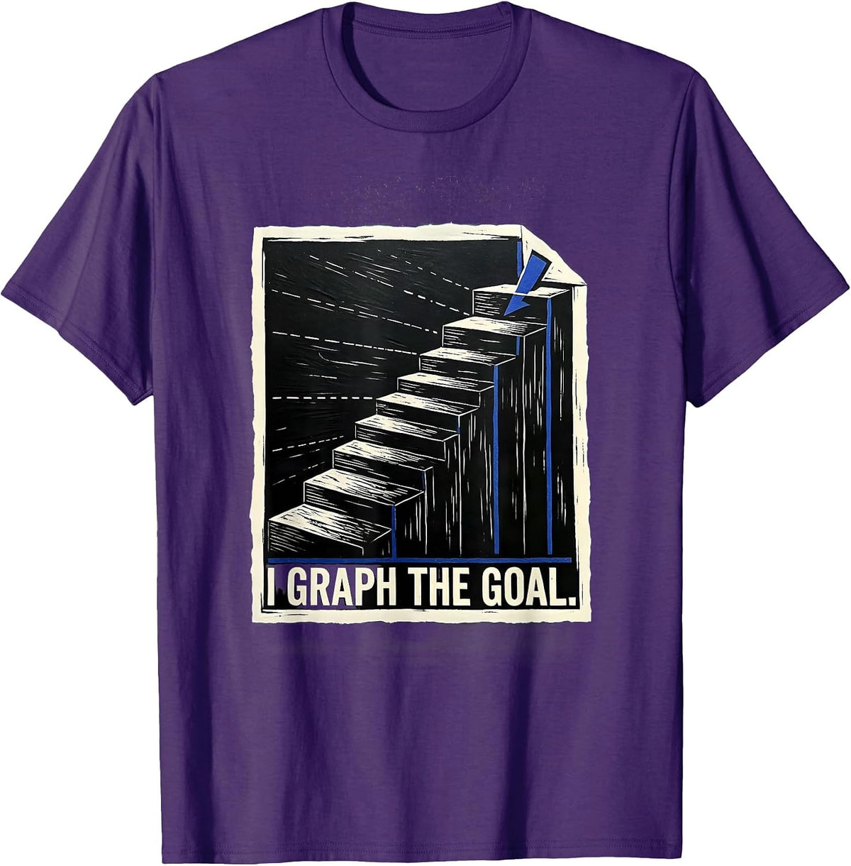 I Graph The Goal Funny Special Education Teacher SPED Humor T-Shirt - Purple