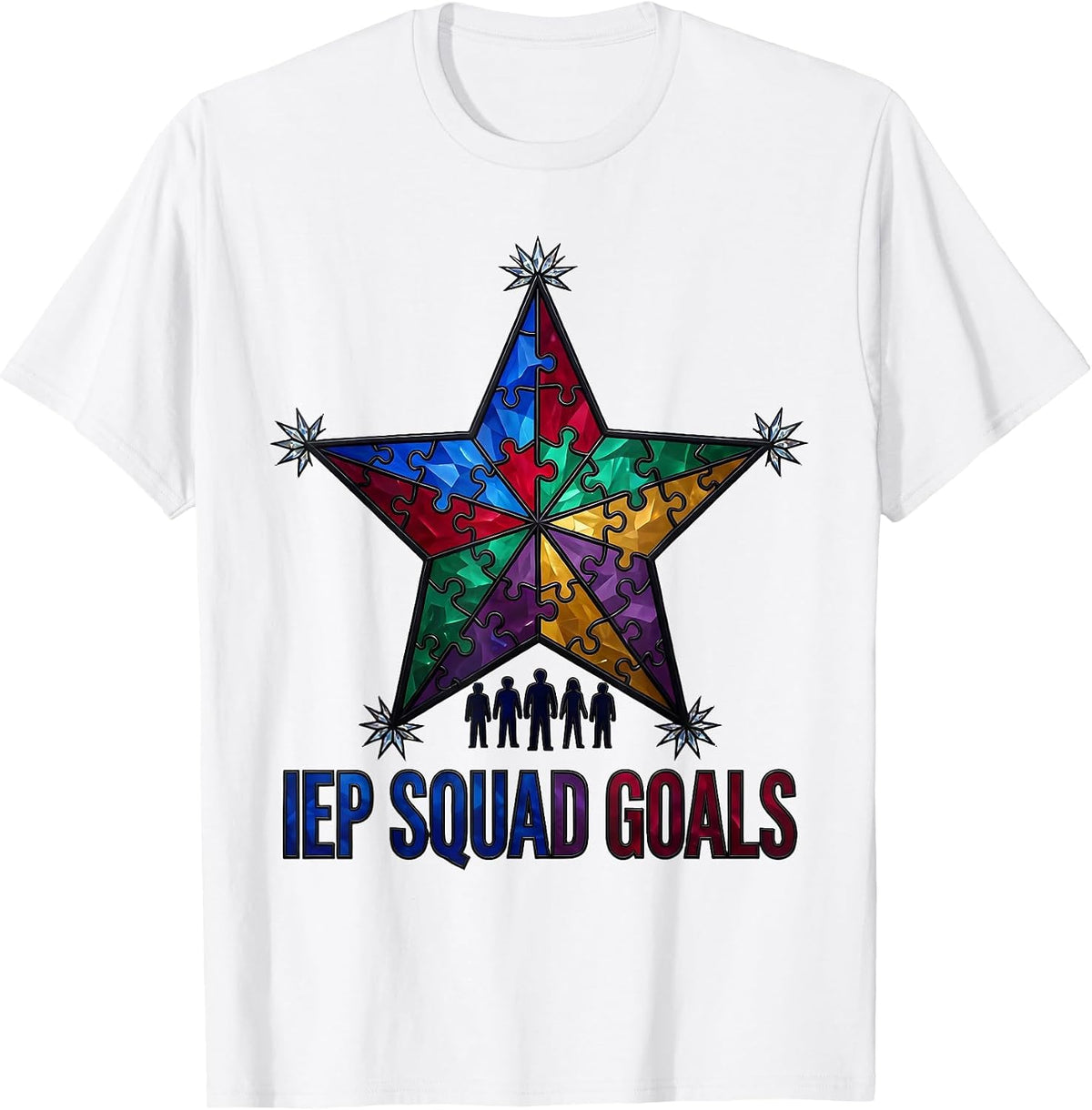 Men's IEP Squad Goals Special Education Design T-Shirt - White