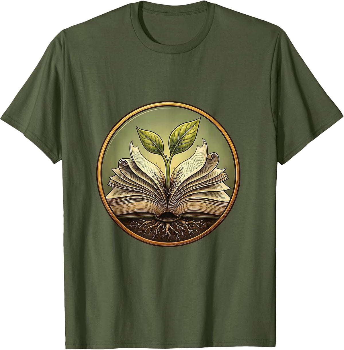Special Education Teacher Sprouting Knowledge Gift T-Shirt - Olive Green