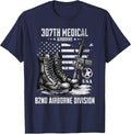 307th Medical Battalion 82nd Airborne Division Veteran T-Shirt - Navy Blue
