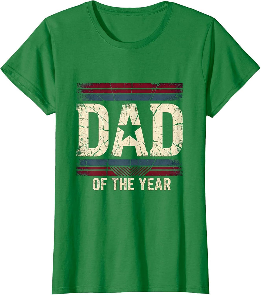 Women's Dad of the Year Proud Father Recognition Design T-Shirt - Kelly Green