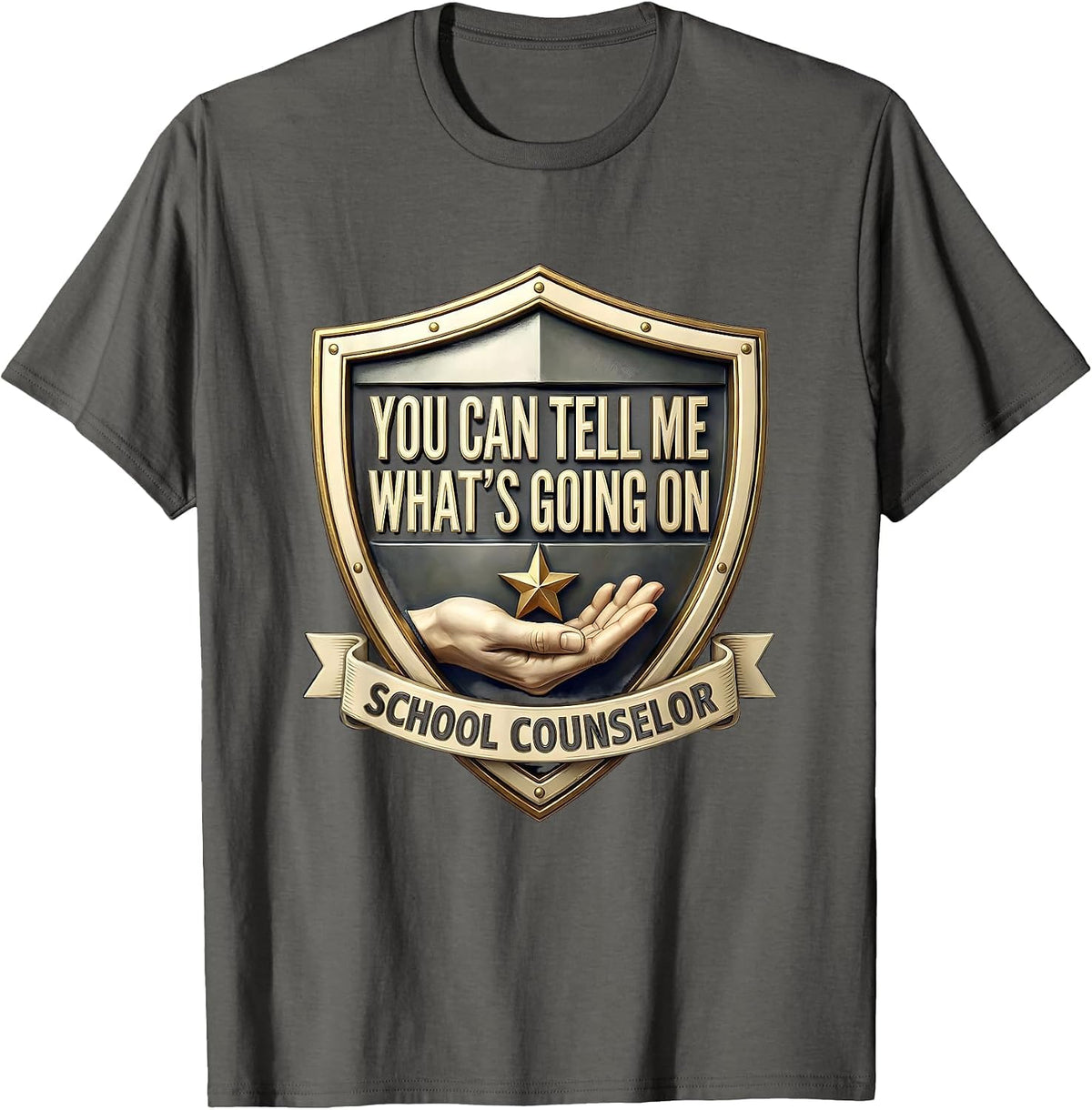 Men's You Can Tell Me What's Going On School Counselor T-Shirt - Asphalt Grey