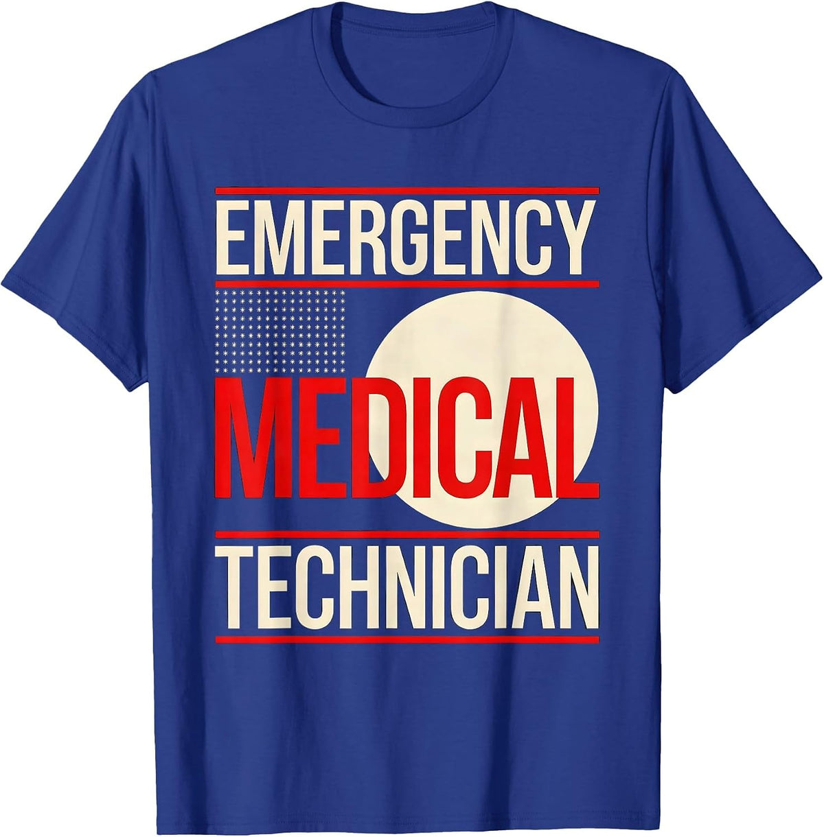Men's Emergency Medical Technician Occupational Pride First T-Shirt - Royal Blue