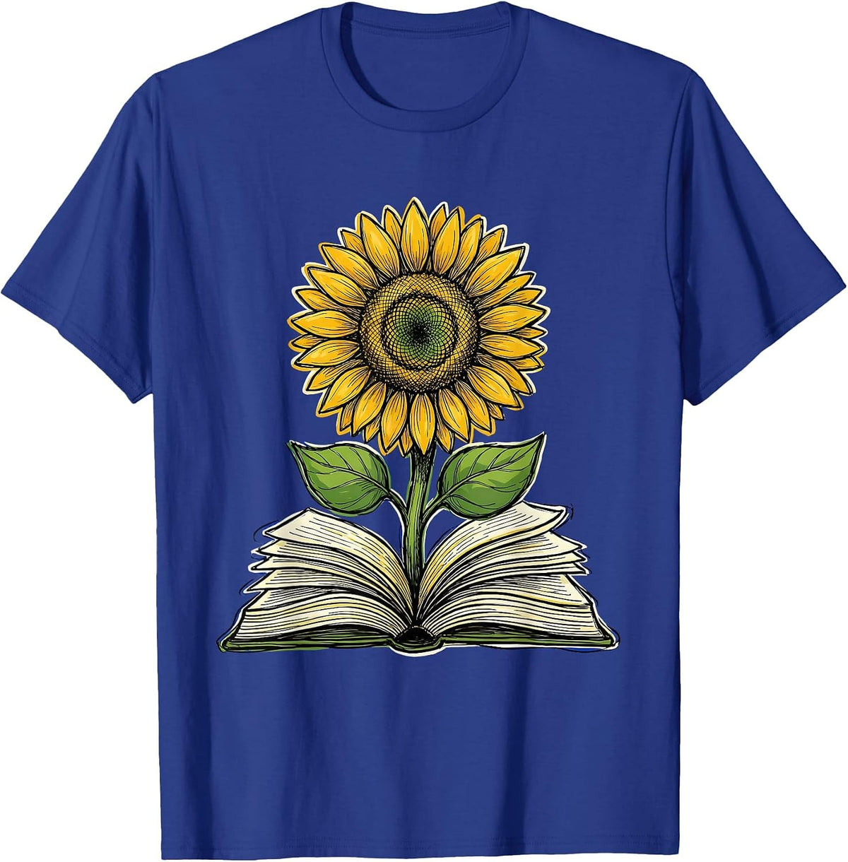 Men's Special Education Teacher Sunflower Textbook Gift T-Shirt - Royal Blue