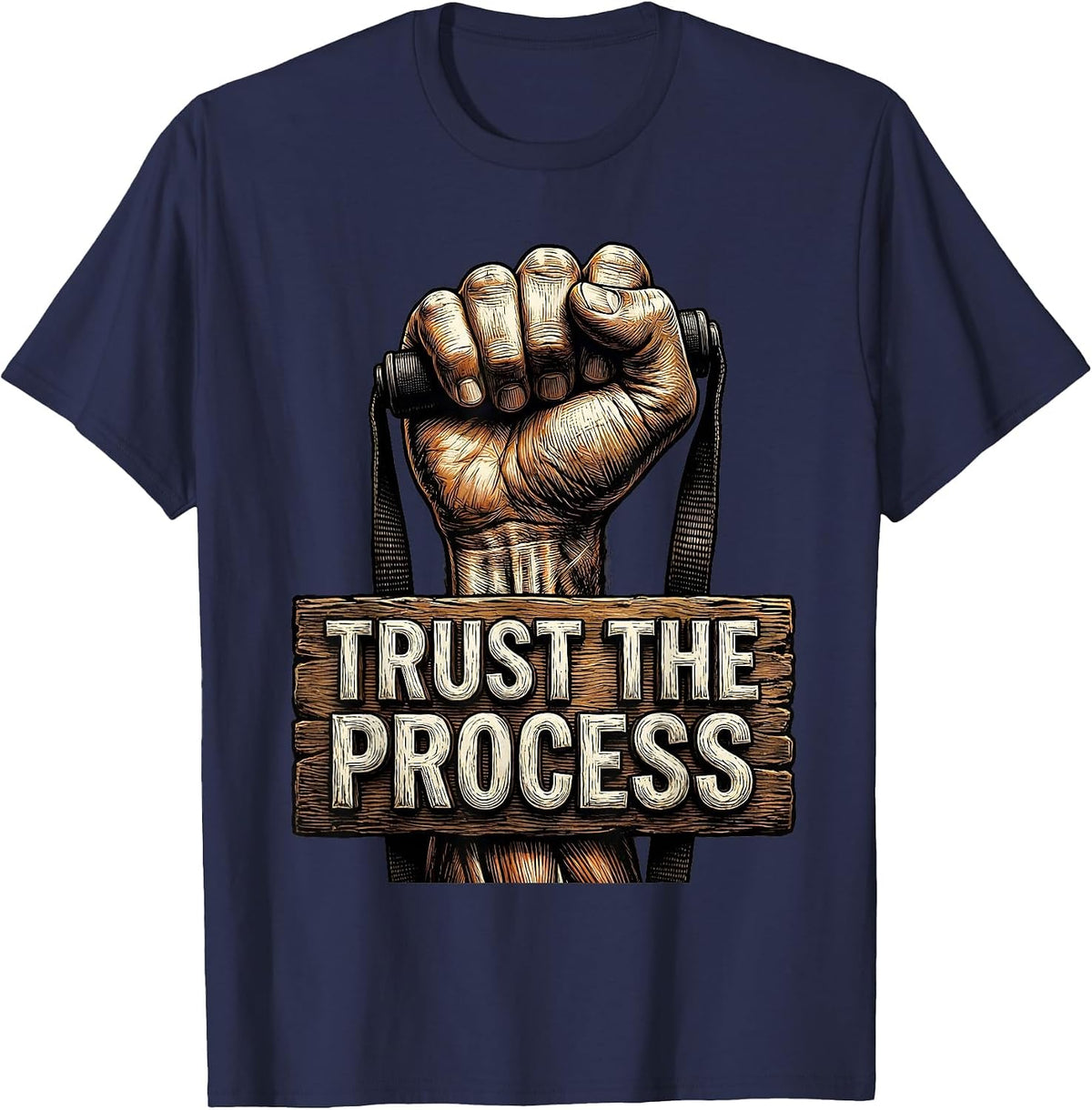 Men's Trust the Process Physical Therapy Design T-Shirt - Navy Blue