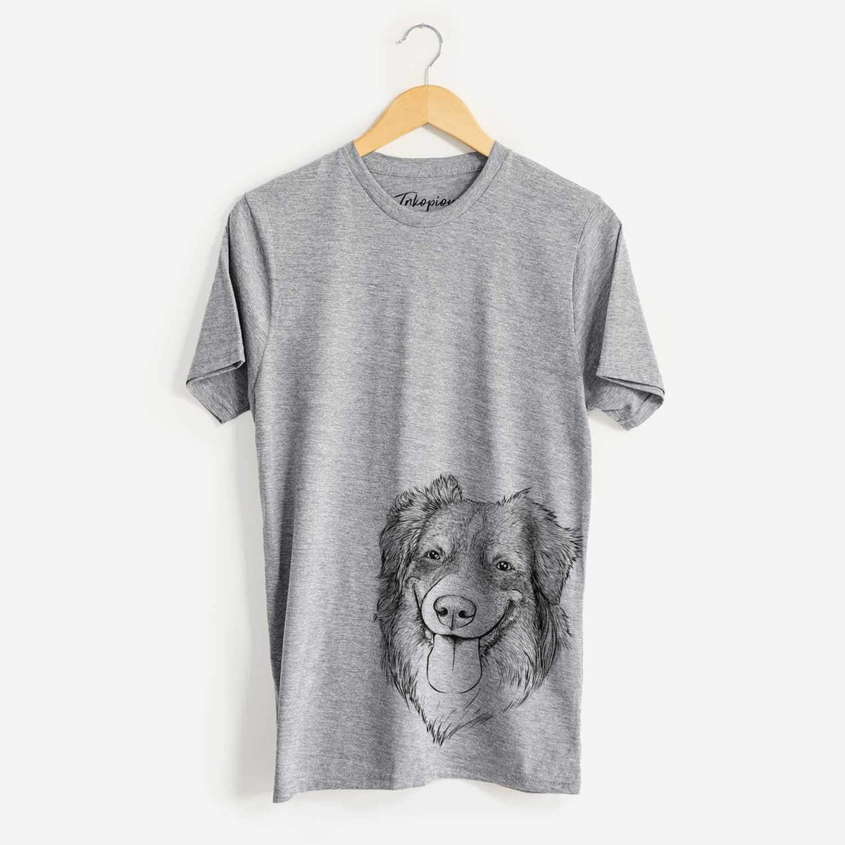Bare Siena the Australian Shepherd Dog Triblend T-Shirt - size chart
