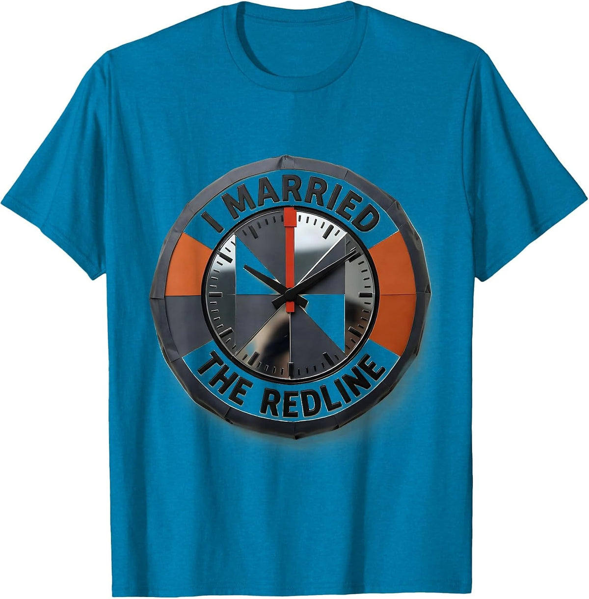 I Married The Redline Funny Car Guy Auto Mechanic T-Shirt - Sapphire Blue